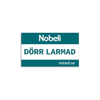 Dekal 85x50mm - Dörr larmad 