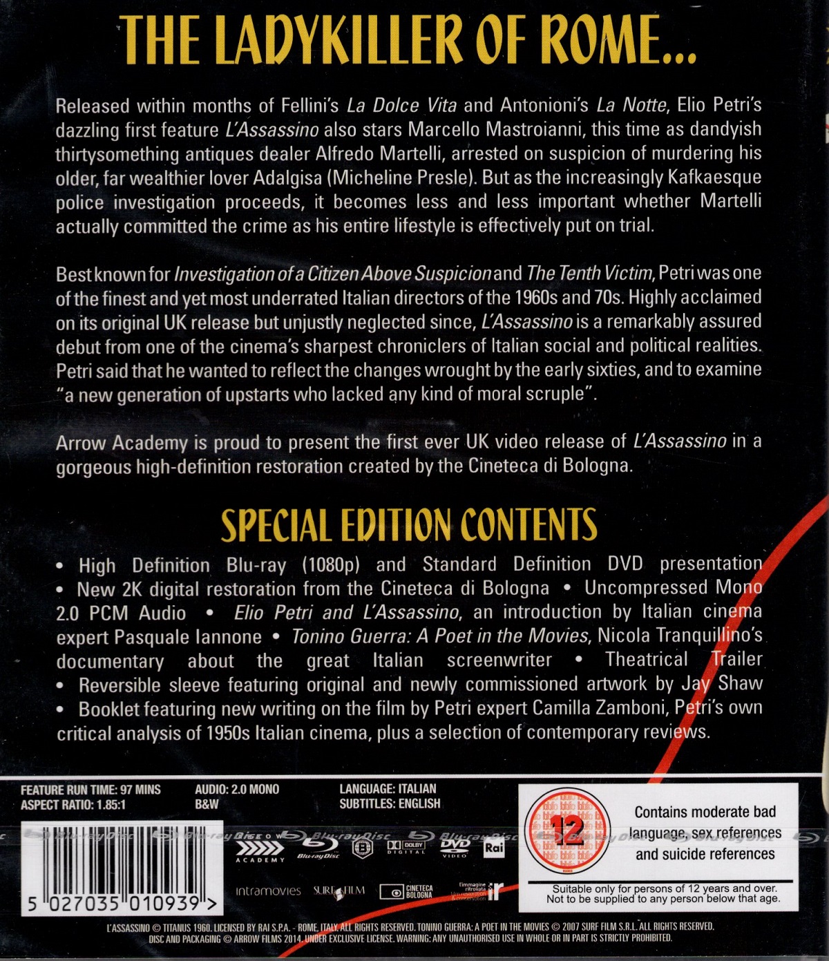 L'assassino (ej svensk text) (Blu-ray + DVD) - 2