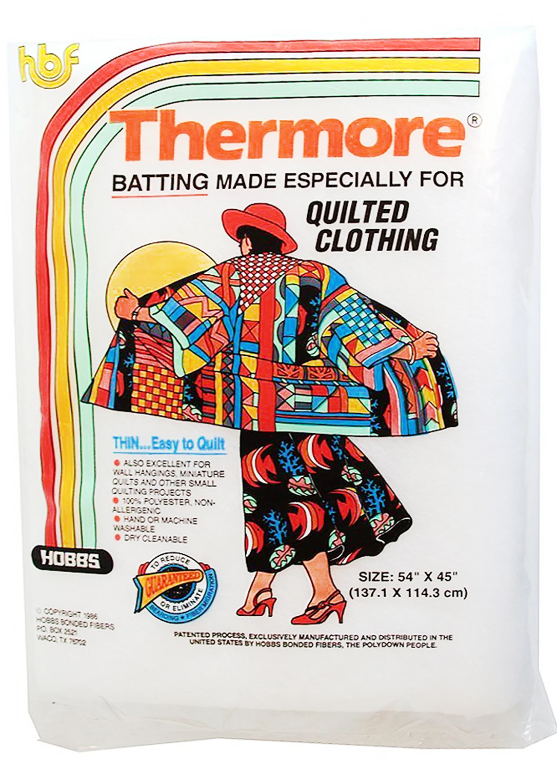 Vadd - Batting Thermore Ultra Thin 54in x 45in - Påse