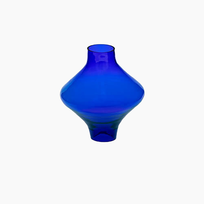 Glass accessory for candlestick Blue H=85 D= 85 mm