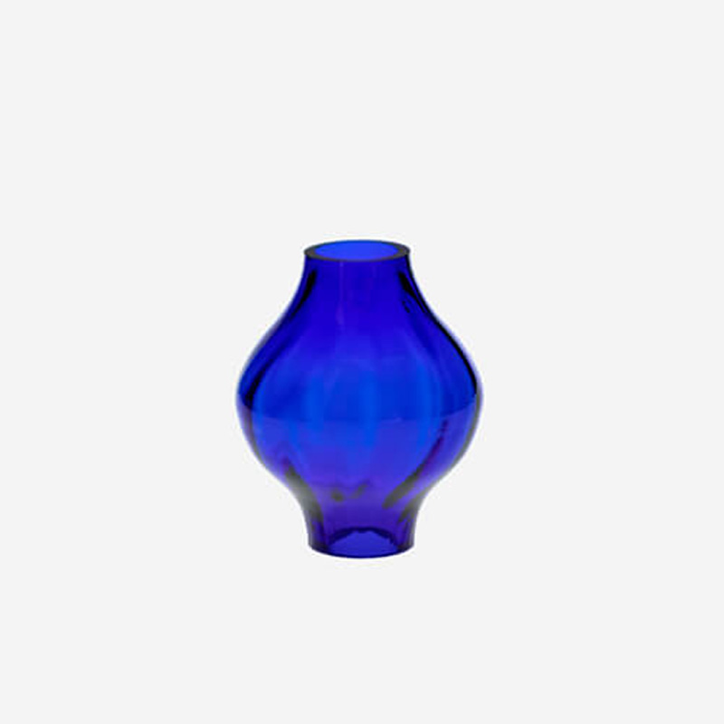 Glaszubehör für Kerzenständer Blau H=50 T=46 mm