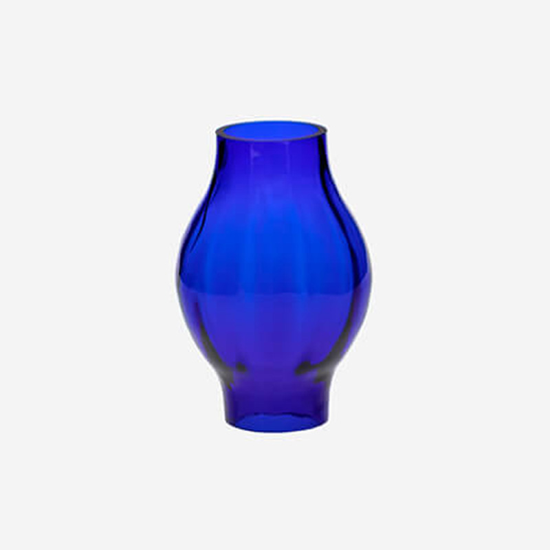 Glass accessory for candlestick Blue H=65 D= 45 mm