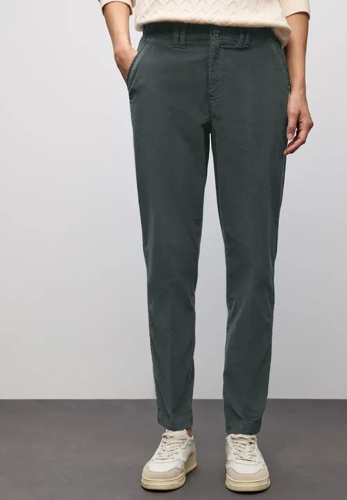 LTD QR Chino Velvet - Balsam Green - Street One