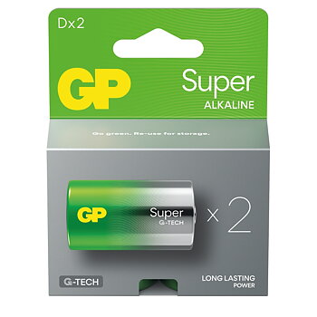 Batteri super D/LR20 2-pack