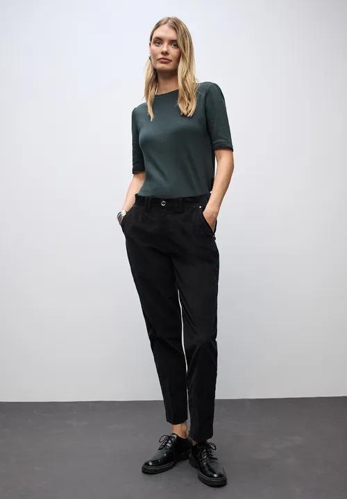LTD QR Chino Velvet - Black - Street One - 3