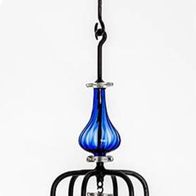 Glaszubehör für Kronleuchter Blau H150 D93 - 2