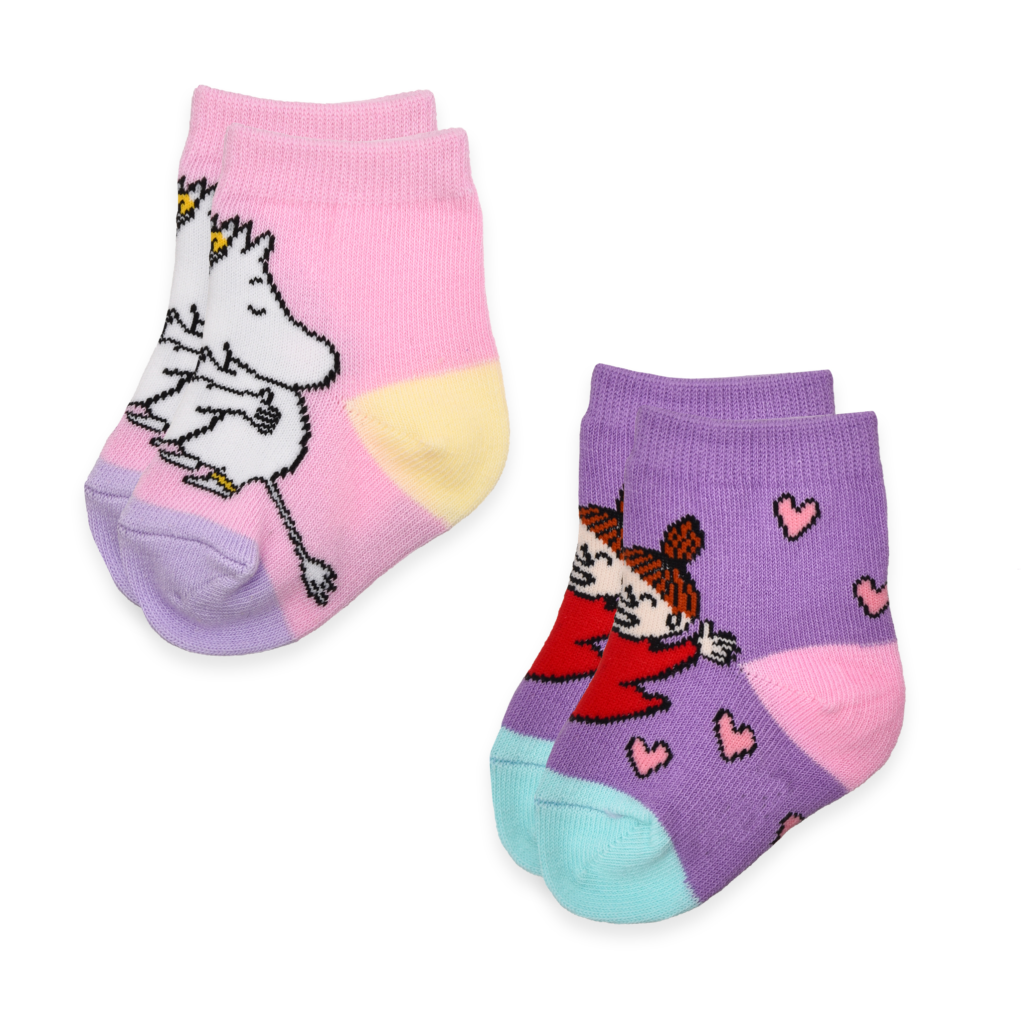Moomin Baby Socks 2 Pair - Pink & Purple