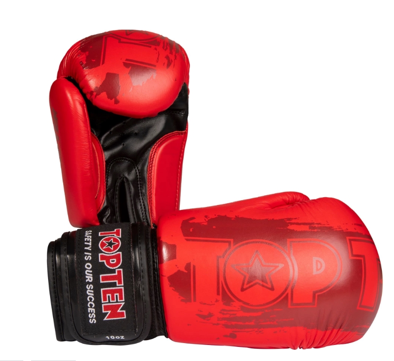 Topten Boxningshandske Fight Color Röd 12-14 oz