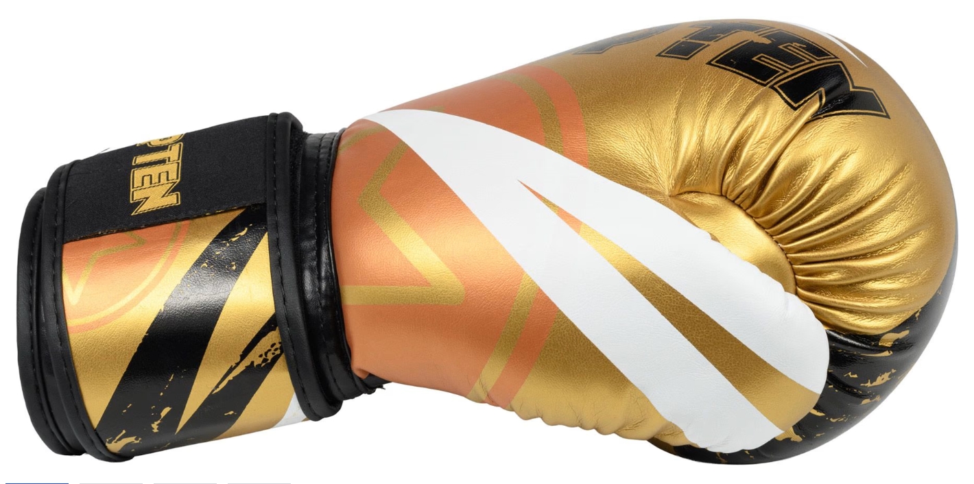 Topten Boxingglove Urban Arts , White/Gold 10-16 oz - 2
