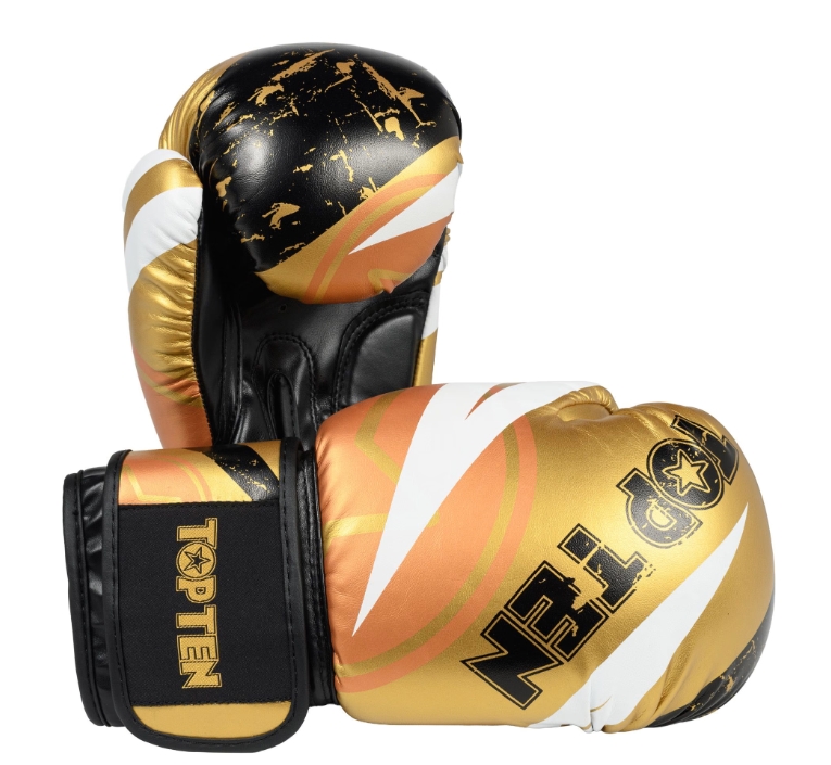 Topten Boxingglove Urban Arts , White/Gold 10-16 oz