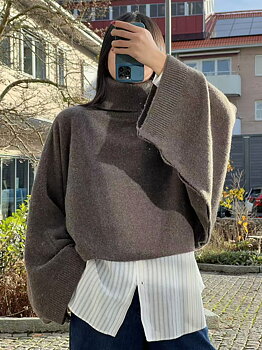 Selected Femme Elina Knit Caperoll Neck
