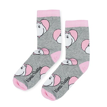 Moomin Women's Socks - Love Grey