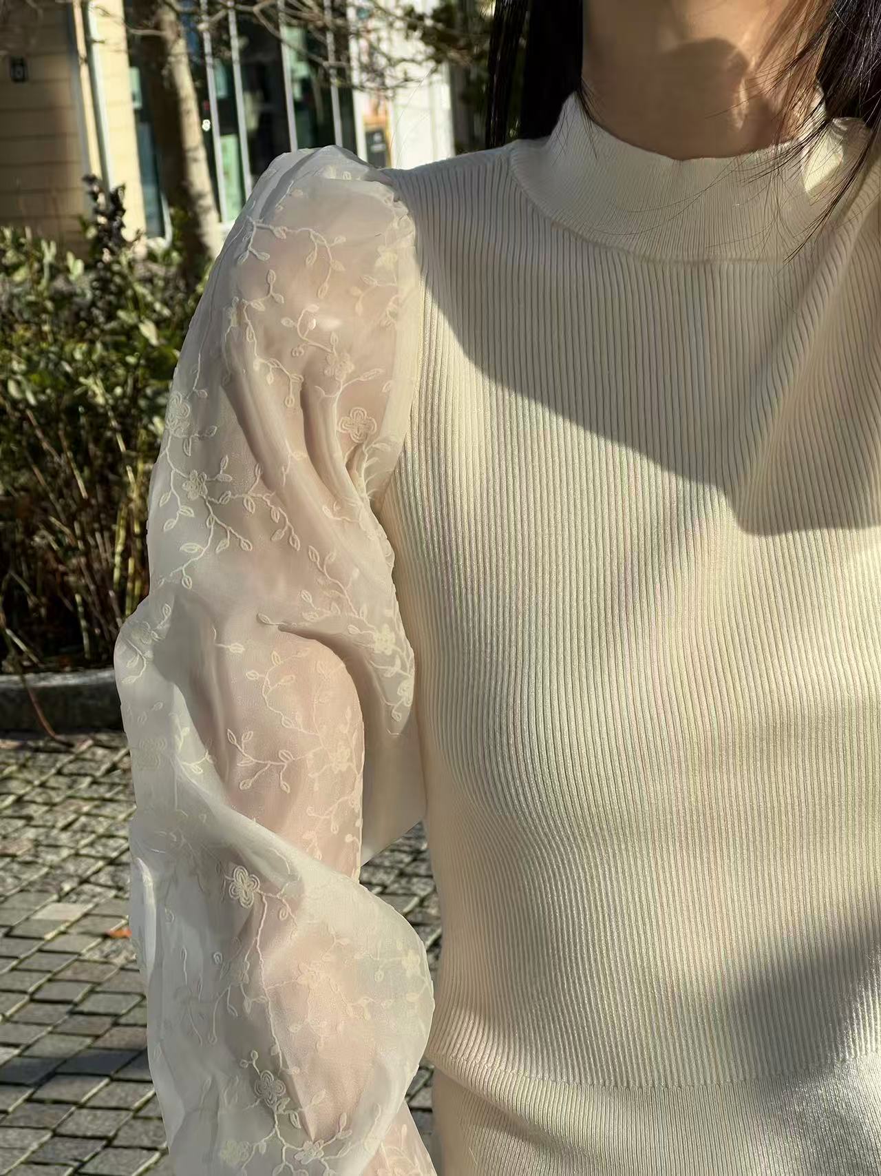 YAS Dotme Knit Pullover Birch - 2