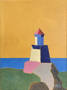 Pikesten V (varmgul-blå)