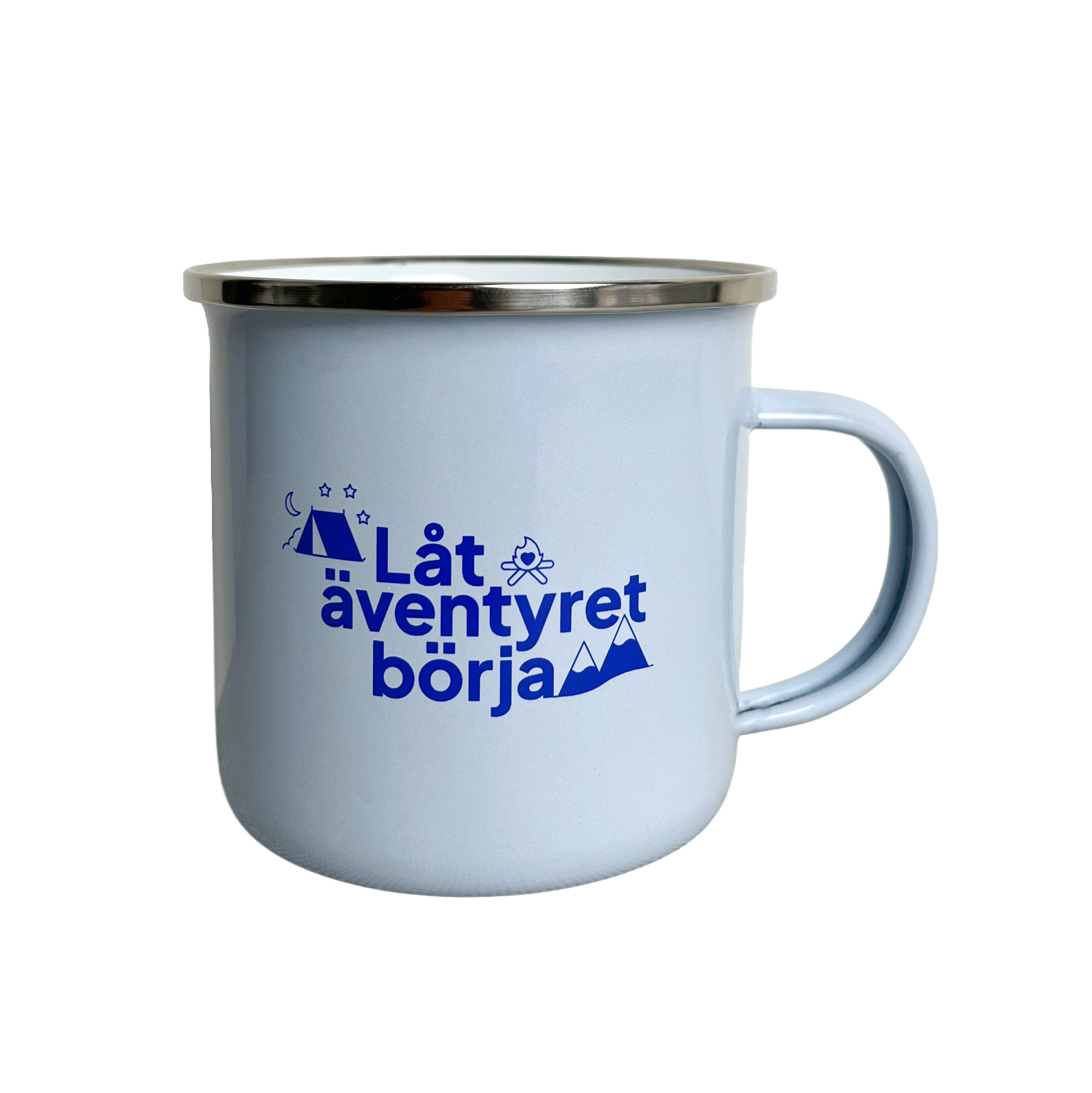 Emaljmugg Låt äventyret börja
