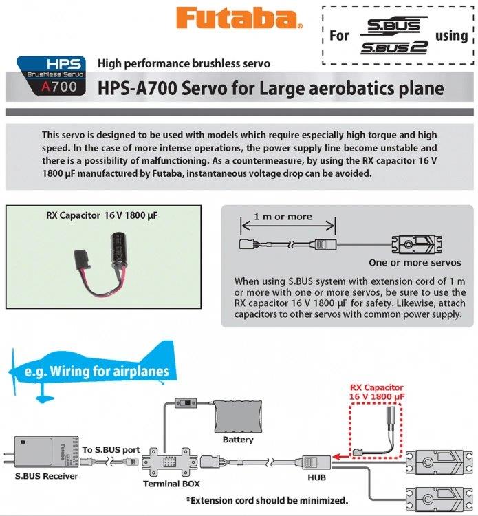 Futaba HPS-AA702 Flygservo 41kg 0.075s HV/S.BUS2 - 2