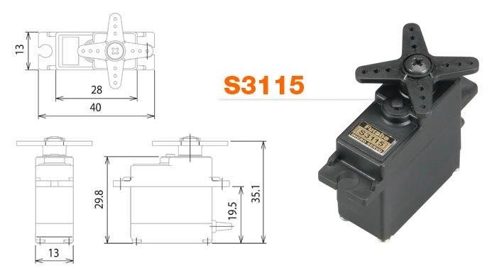 Futaba S3115 Sub-Micro Servo 2,8kg 0.15s - 2