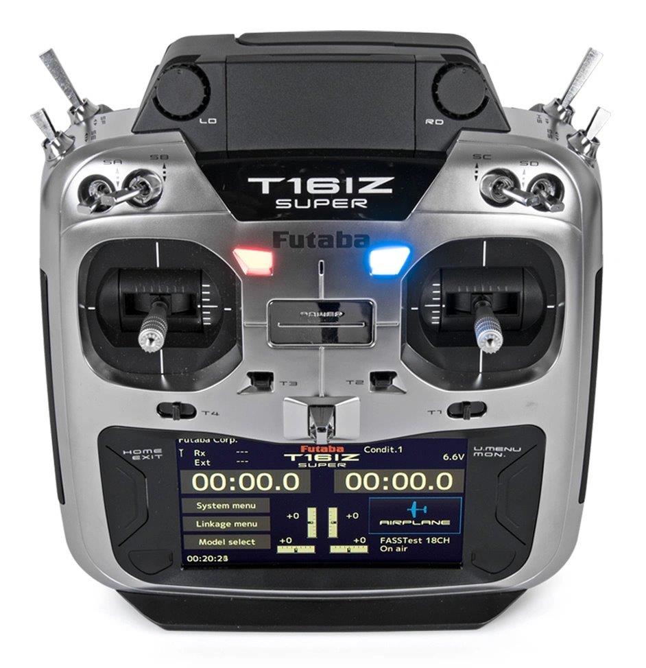 Futaba T16IZ-SUPER Radio Mode-2 - Sändare enbart, 2S LiPo, FASSTest, T-FHSS, S-F