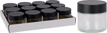 Glasburk med plastlock 80ml