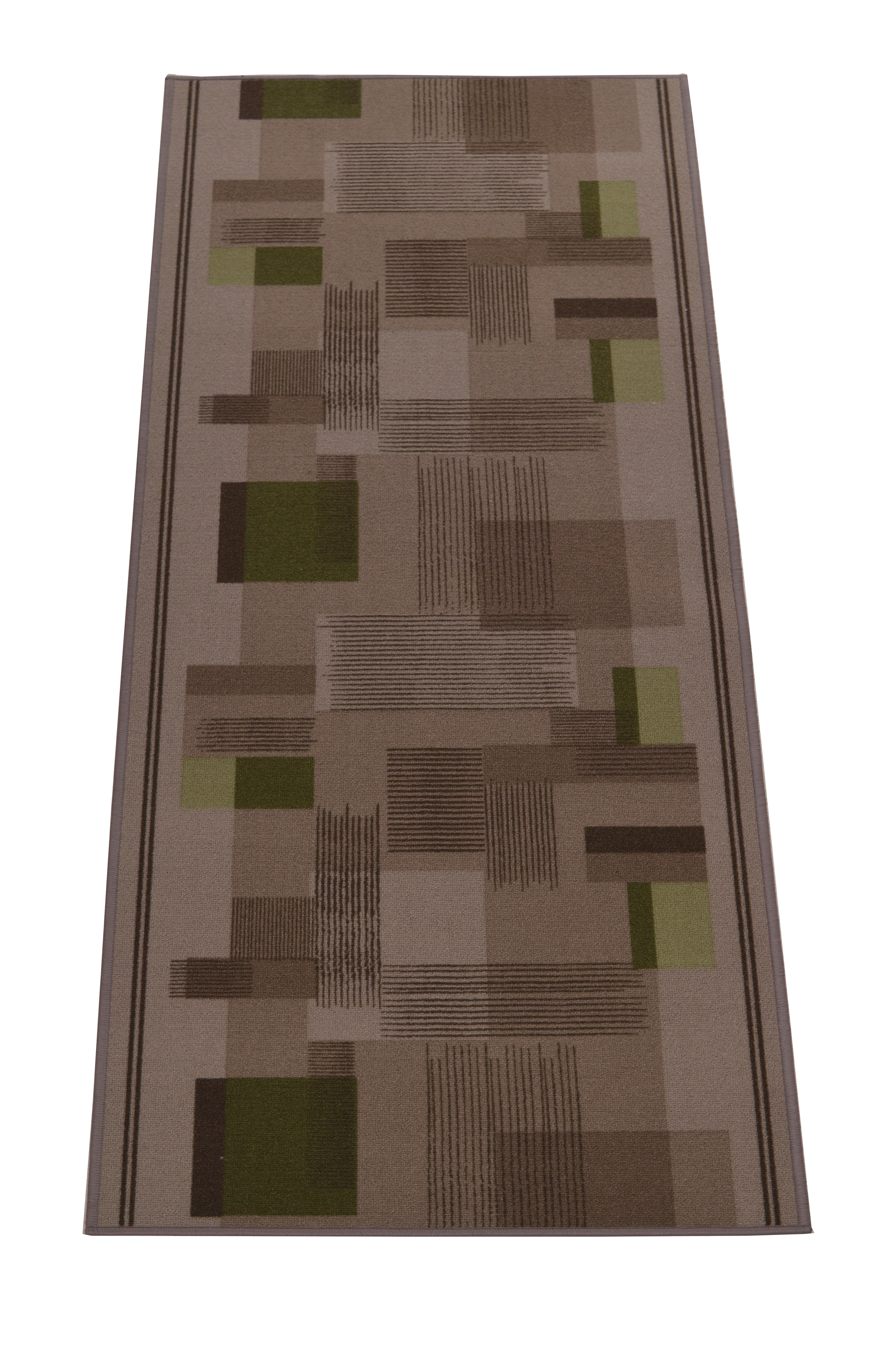 Listra beige/grön metervara