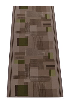 Listra beige/grön metervara
