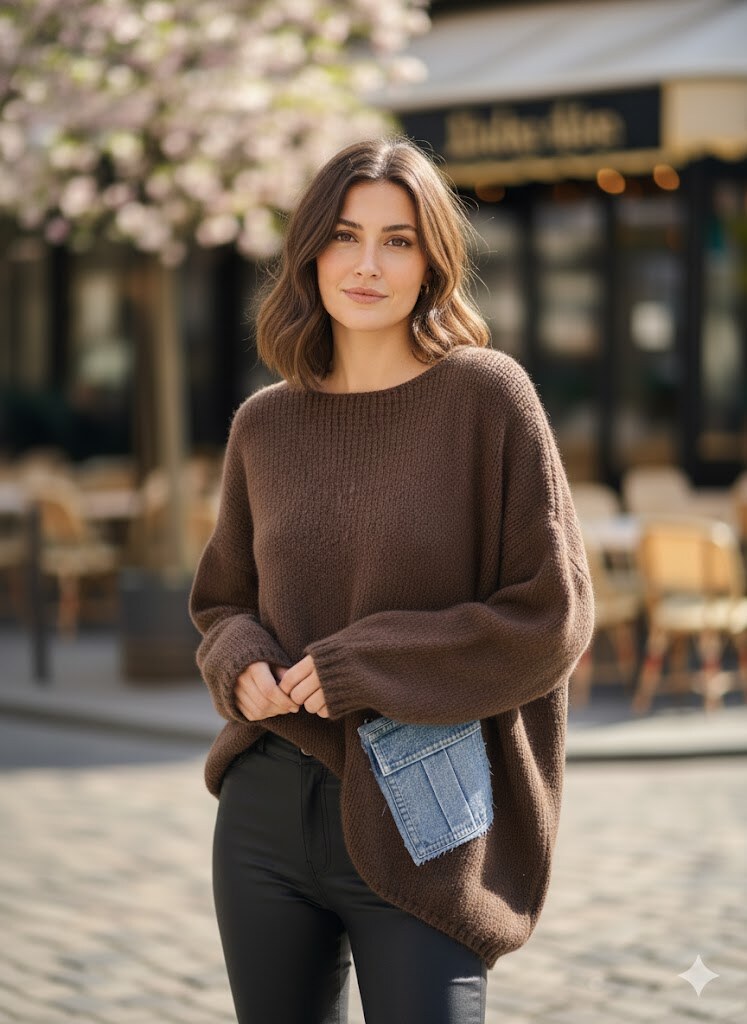 Sweater oversized brown - 2