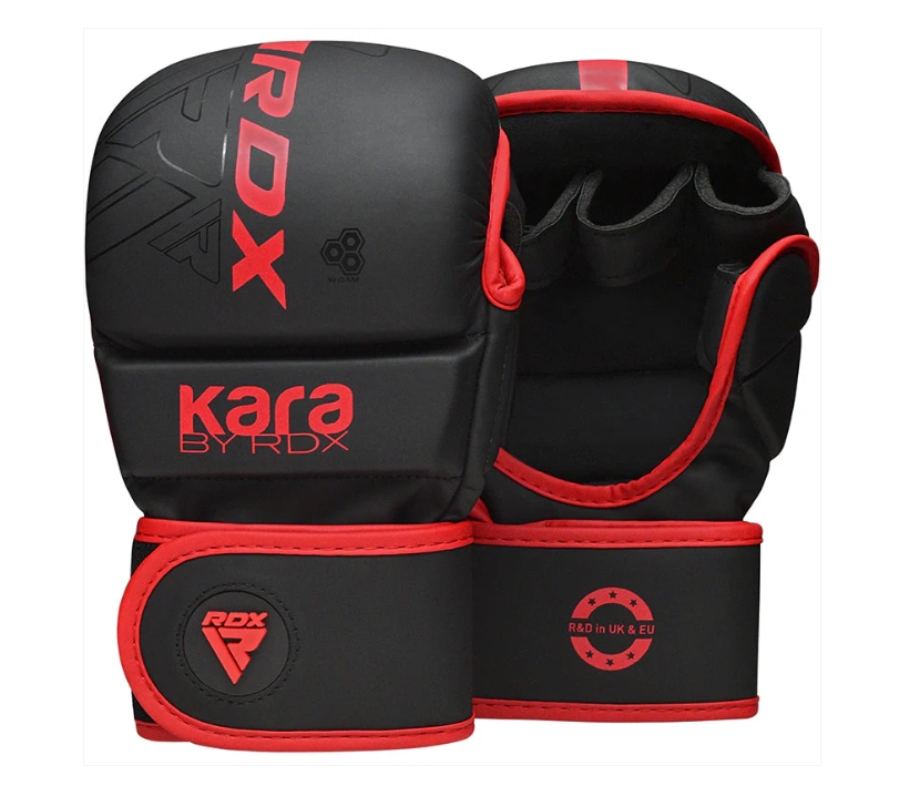 MMA Handskar - RDX KARA F6 svart/röd SMMAF Approved