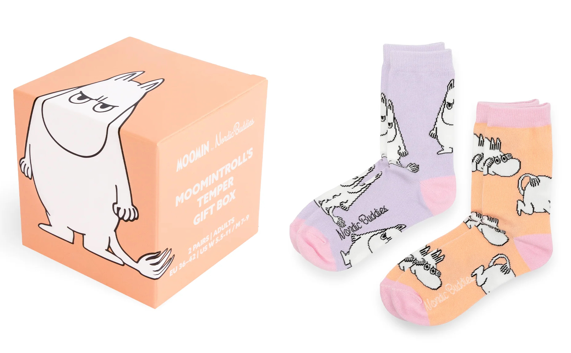 Mumintrollets Temperament Presentförpackning Damstrumpor 2-Pack 