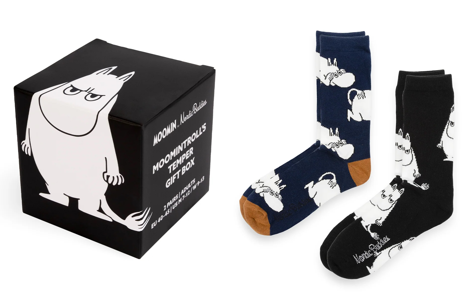 Mumintrollets Temperament  Presentförpackning Herrstrumpor 2-Pack 