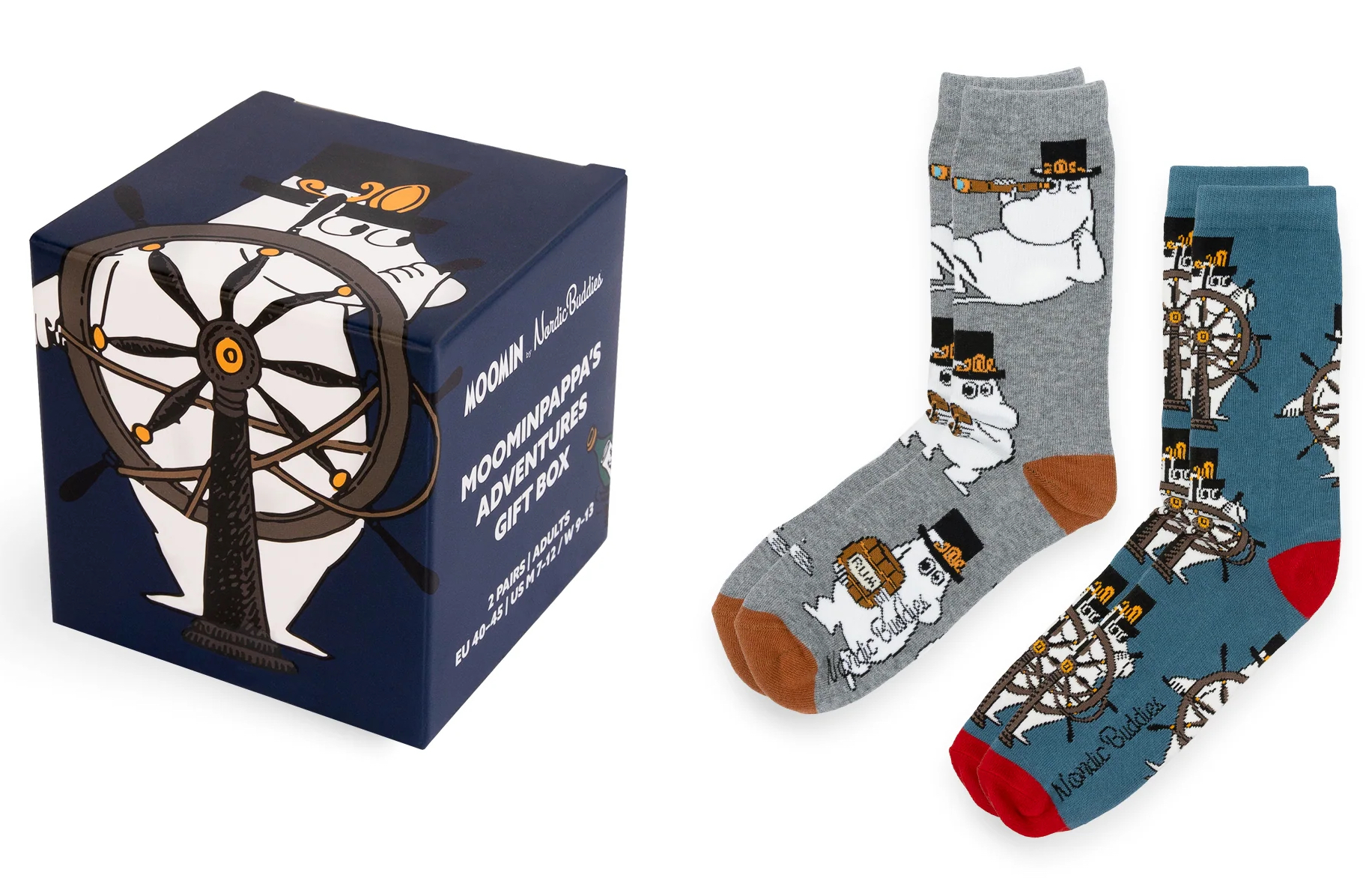 Muminpappas Äventyr Presentförpackning Herrstrumpor 2-Pack 