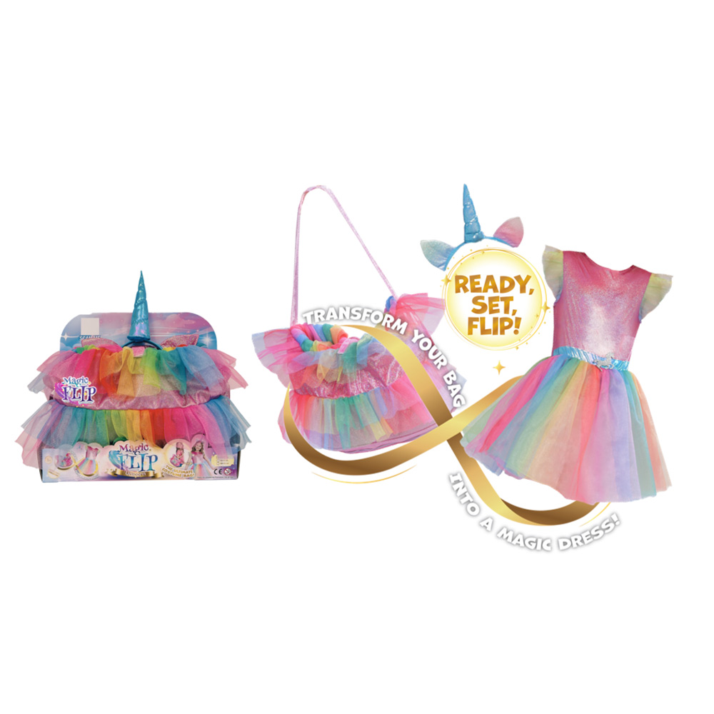 Magic Flip Unicorn Fairy Klänning 110 - 116 cl - 3