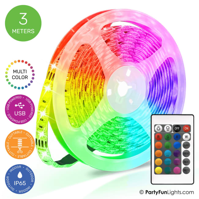 USB Led Light Strip 3 Meter med Fjärkontroll - 3