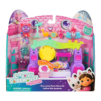 Gabby's Dollhose Movie Pawsome Party Room Story Set