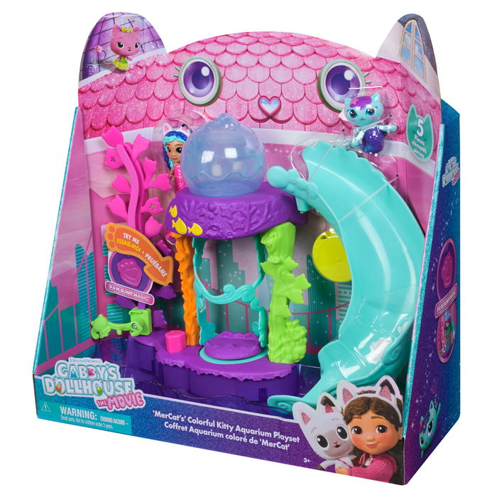Gabby's Dollhose Movie Mercats Kitty Aquarium Playset