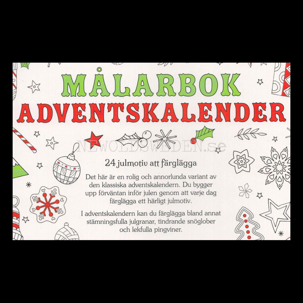 Adventskalender MÅLARBOK 48 motiv att färglägga - S12 - 2