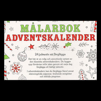 Adventskalender MÅLARBOK 48 motiv att färglägga - S12