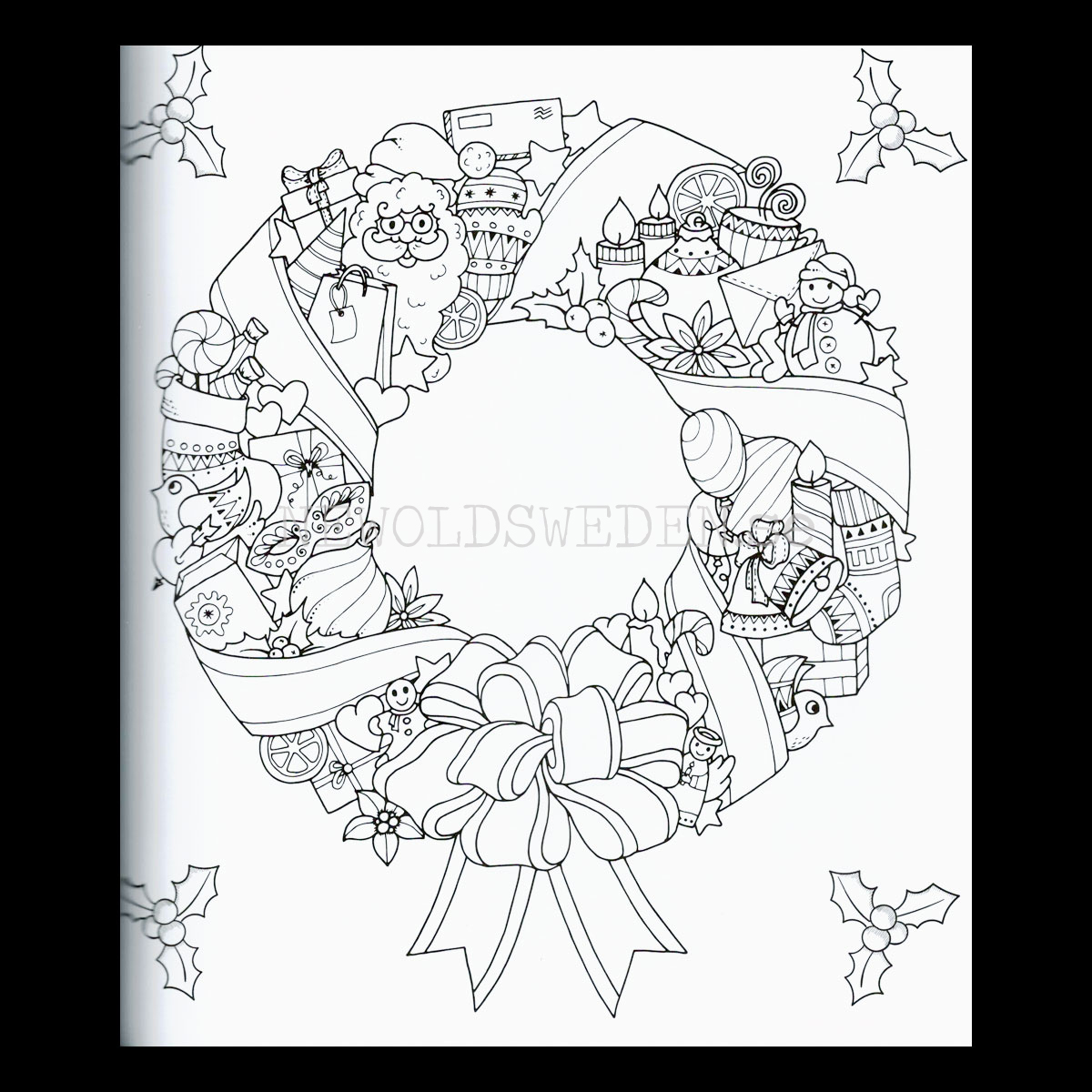 Adventskalender MÅLARBOK 48 motiv att färglägga - S12 - 3
