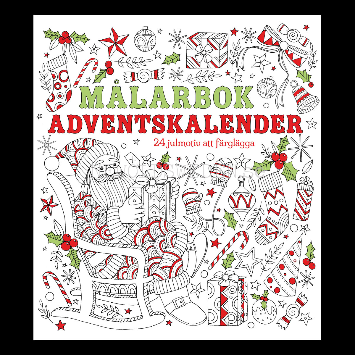 Adventskalender MÅLARBOK 48 motiv att färglägga - S12