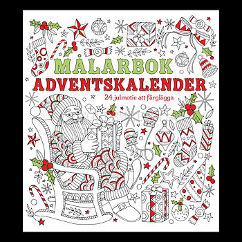 Adventskalender MÅLARBOK 48 motiv att färglägga - S12
