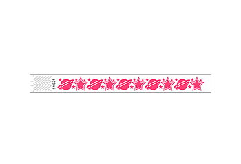 Entréband, festivalarmband, tyvek, kosmos-tryck, VIT & ROSA, 25 mm