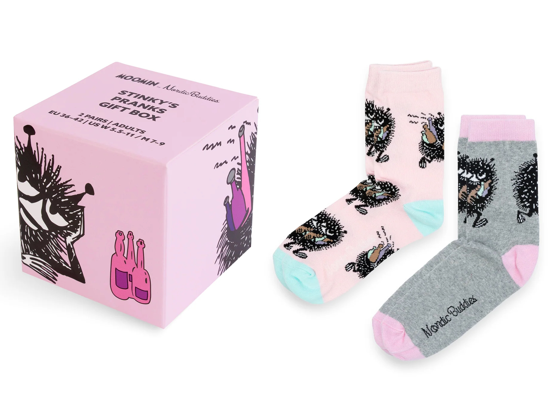 Stinkys Bus Presentförpackning Damstrumpor 2-Pack 