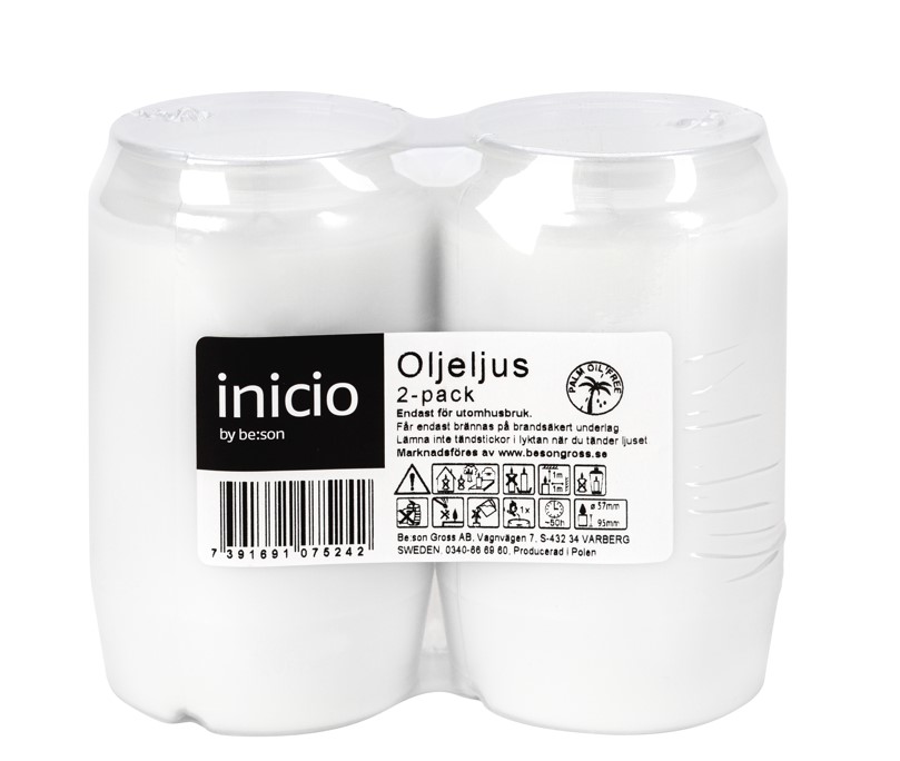 Oljeljus (grav) 50h 2-pack palmoljefri