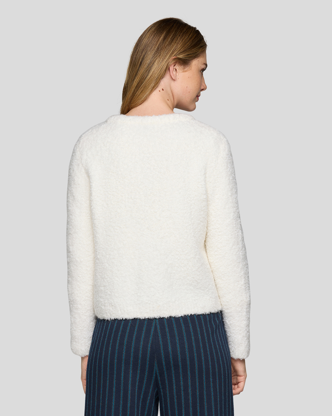 Kofta krull med fickor offwhite - 2