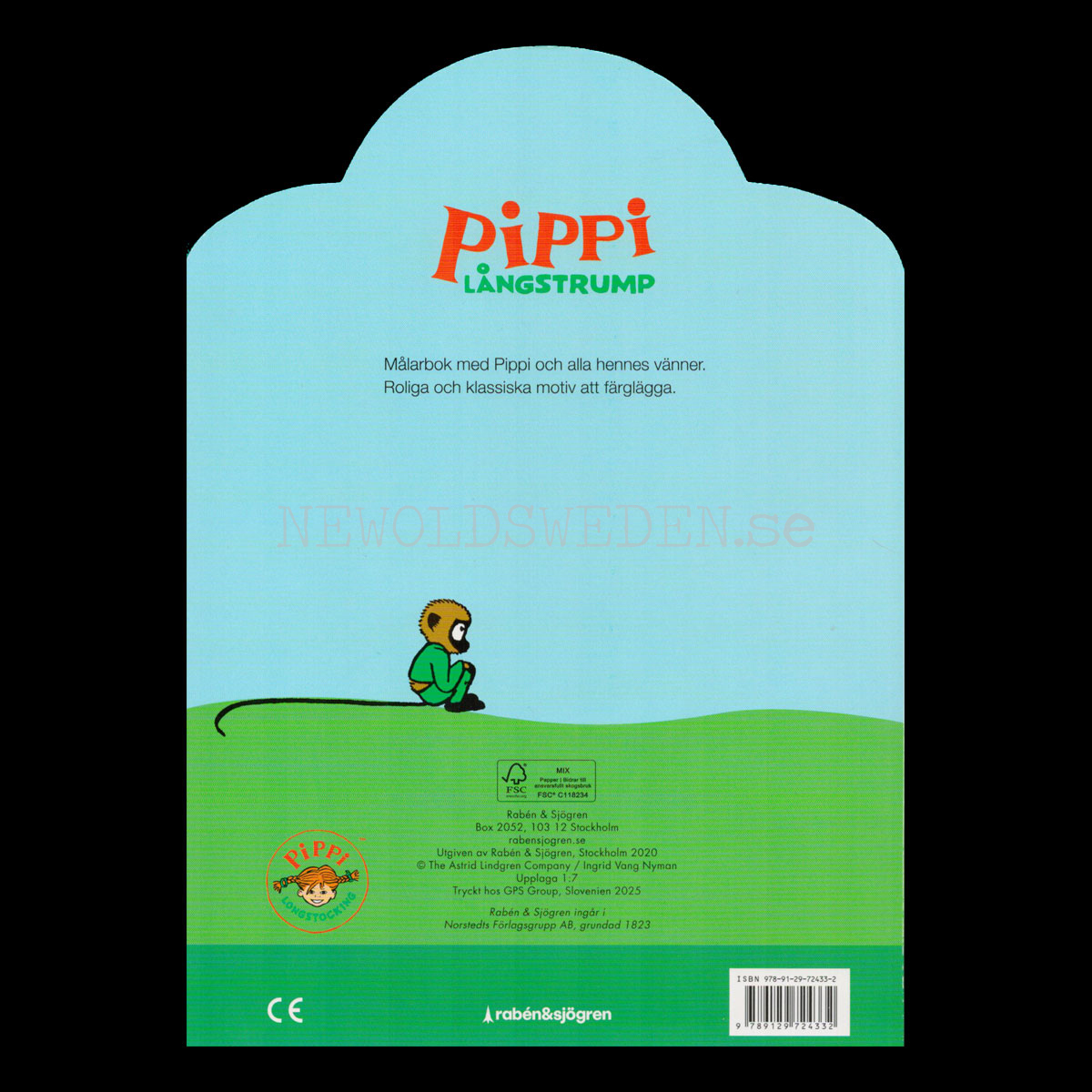 Pippi - MÅLARBOK - Pippi LÅNGSTRUMP - L70 - 3