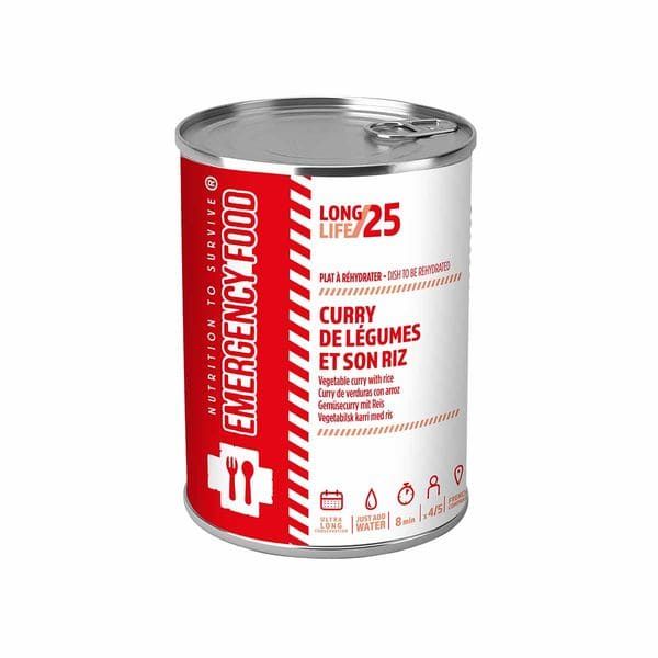 NTS Emergency Food | Vegetable curry with rice | Frystorkad mat | 1800g
