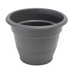 Blomkruka, plast Ø 23 cm, mörkgrå