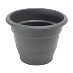 Blomkruka, plast Ø 28 cm, mörkgrå