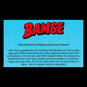 BAMSE PYSSELBOK MED KLISTERMÅRKEN - L90