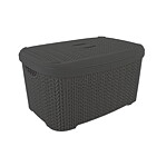 Förvaringsbox 6 L. med lock, svart