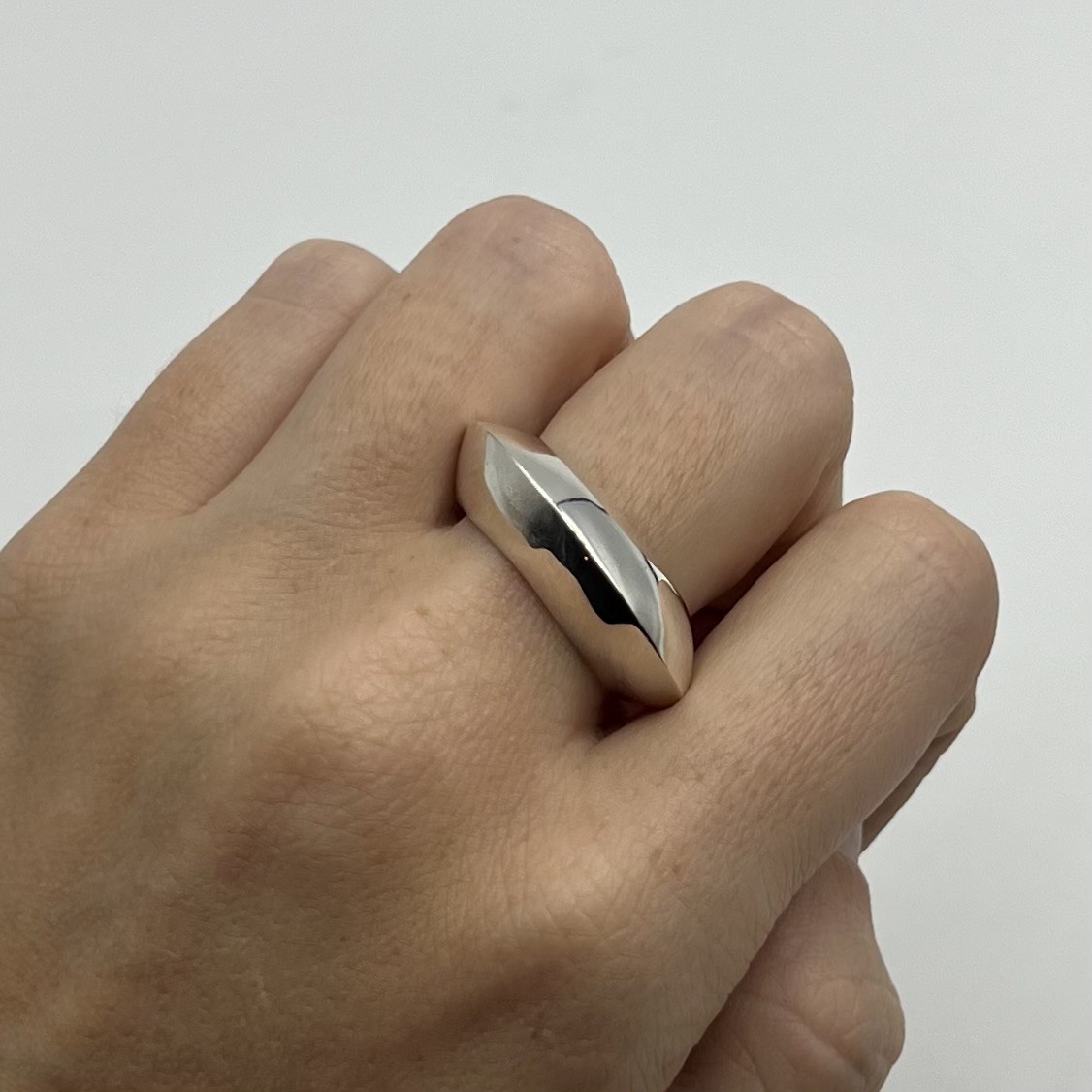 Ring Exign "ufo" handgjord silver 
